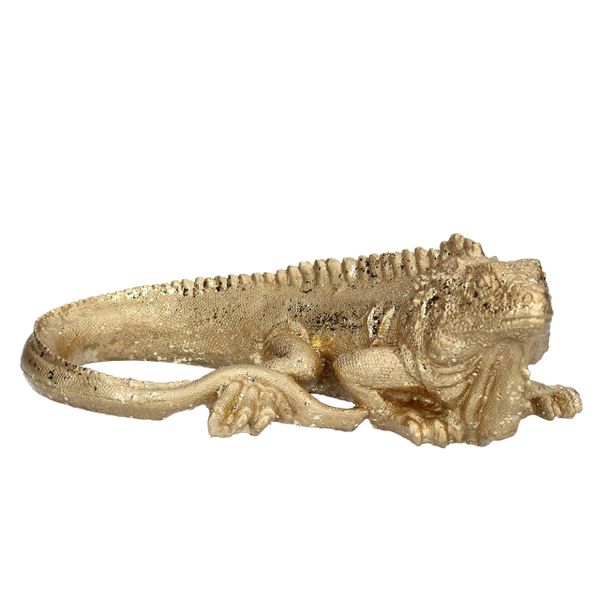 Resin Orn 26cm - Gold Lizard