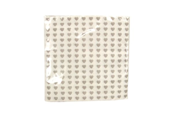 Heart Napkins Pack/20