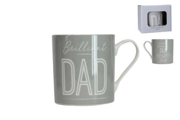 Dad - Boxed Sentiment Mug - Grey