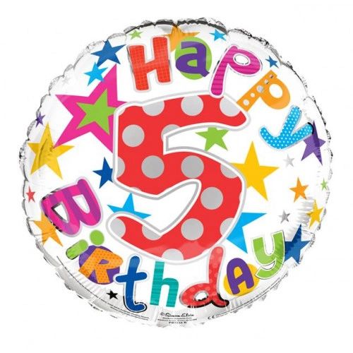 Happy 5th Birthday Balloon 18"