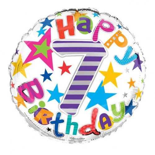 Happy 7th Birthday Balloon 18"
