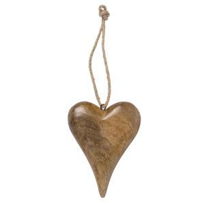 Tapered wooden heart decoration