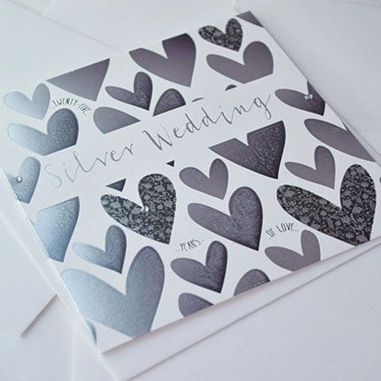 Silver Wedding Hearts