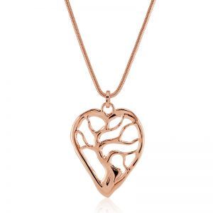 Tree of life heart necklace