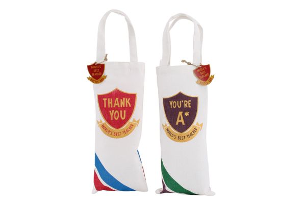 Cotton Teacher Bottle Bags