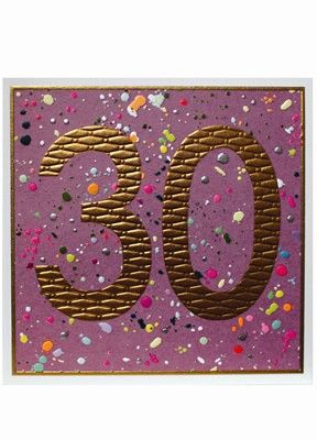 30th Jumbo Foil Card Pink