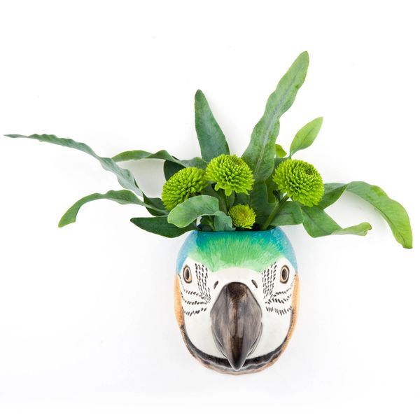 Macaw Face Wall Vase Small