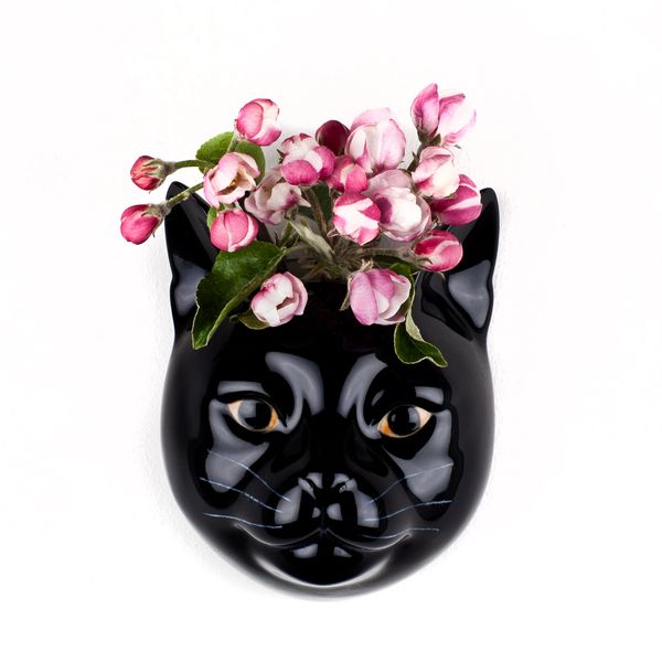 Lucky Cat Wall Vase by Quail