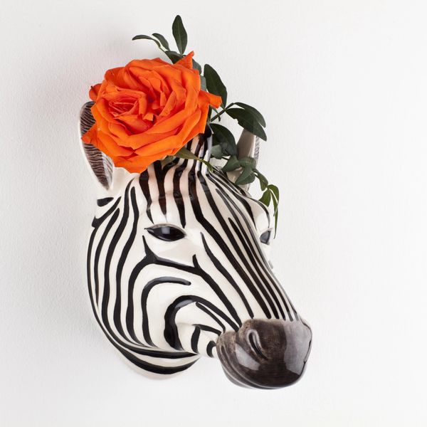 Zebra Wall Vase by Quail