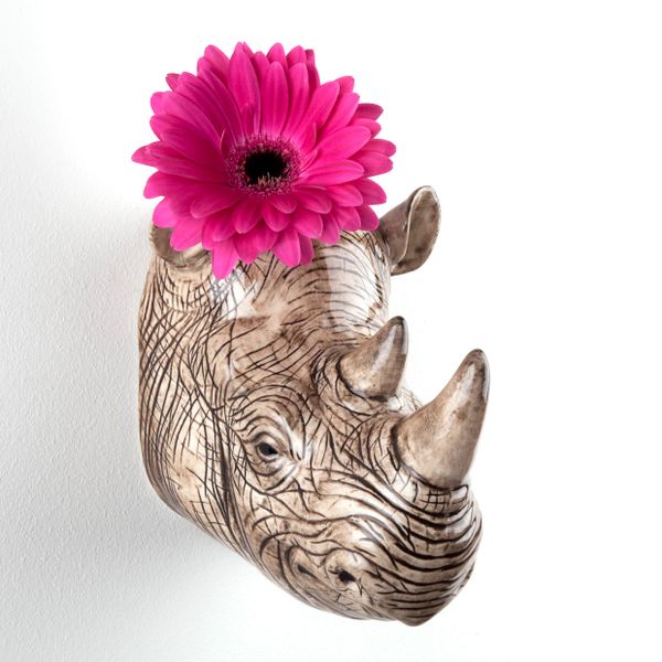 Rhino Wall Vase by Quail