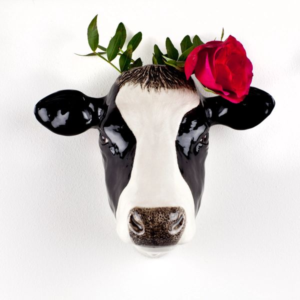 Friesian Cow Wall Vase by Quail