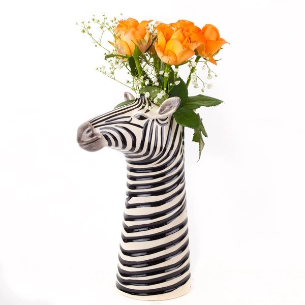Zebra Large Vase by Quail Ceramics