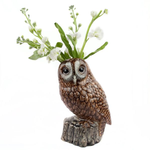 Tawny Owl Vase by Quail Ceramics