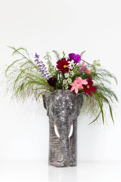 Large Elephant Vase by Quail Ceramics
