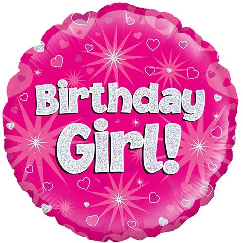 Birthday Girl or Boy Holographic 18 inch - choose