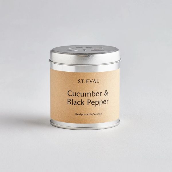 Cucumber & Black Pepper Scented Tin Candle