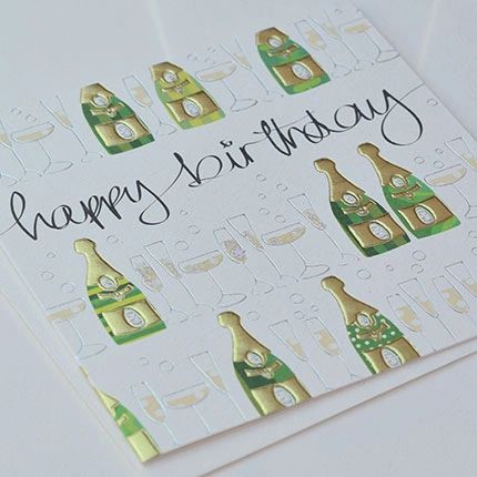 Birthday Bubbly Foil Card q396