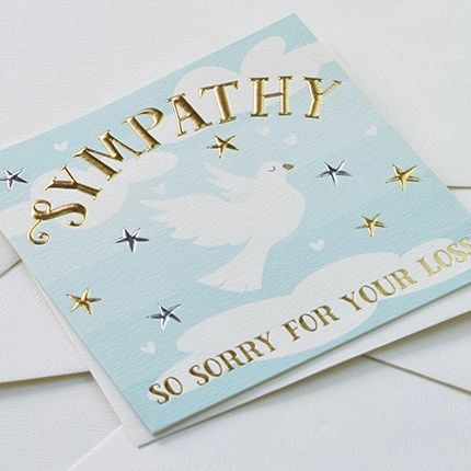 Foil Dove Sympathy Card q1158