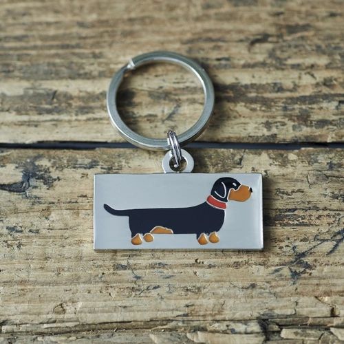 Dachshund Keychain, Dachshund as Hot Dog, Wiener Dog, Food