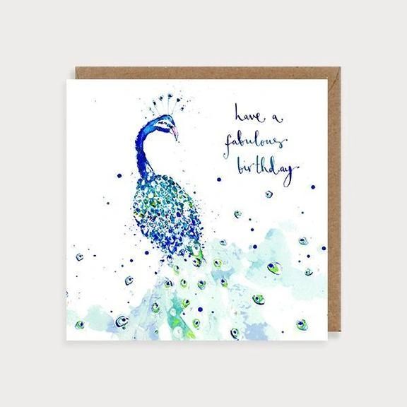 Fabulous Birthday Peacock Card