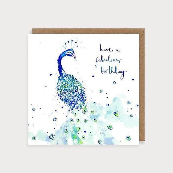 Fabulous Birthday Peacock Card