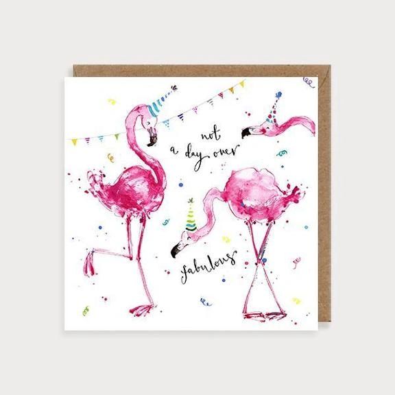Fabulous Flamingos Birthday Card FF86