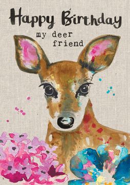 Happy Birthday Deer Friend SA02