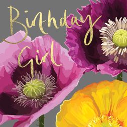 Birthday Girl Floral Foil bg02