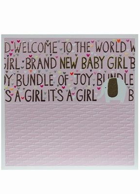 BABY GIRL Jumbo Card JJ1811