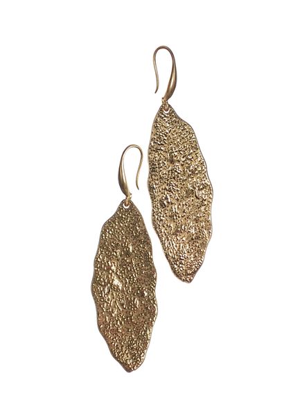 Lava Drops - Worn Gold Earrings
