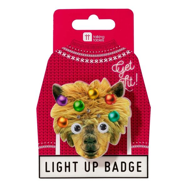 Christmas Entertainment Light Up LED Badges - choose