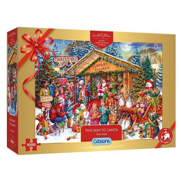 THIS WAY TO SANTA 1000 PIECE JIGSAW PUZZLE - limited edition