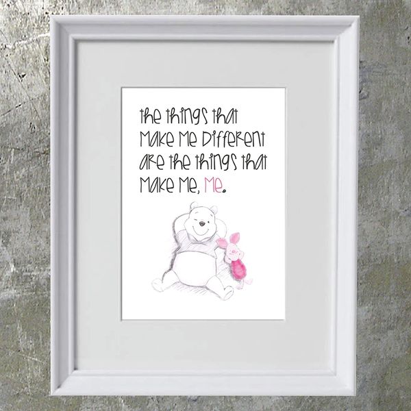 Winnie the Pooh Quote Framed Print