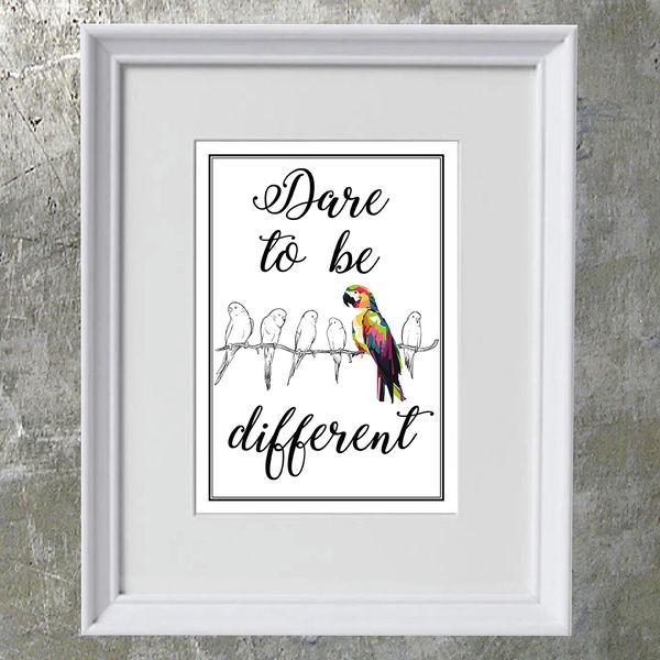 Dare to be different Framed Print