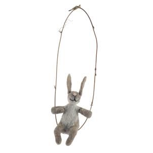 Felt rabbit on swing decoration