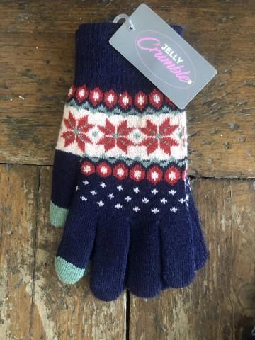 Fairisle Gloves with touch screen fingers - choose colour