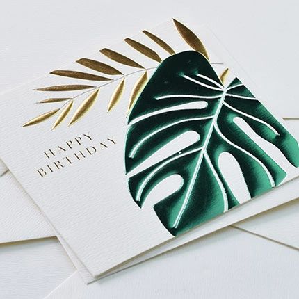 Leaf Foil Birthday Q1164