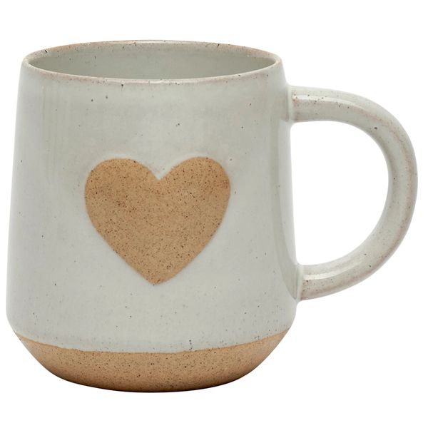 Cream Heart Mug