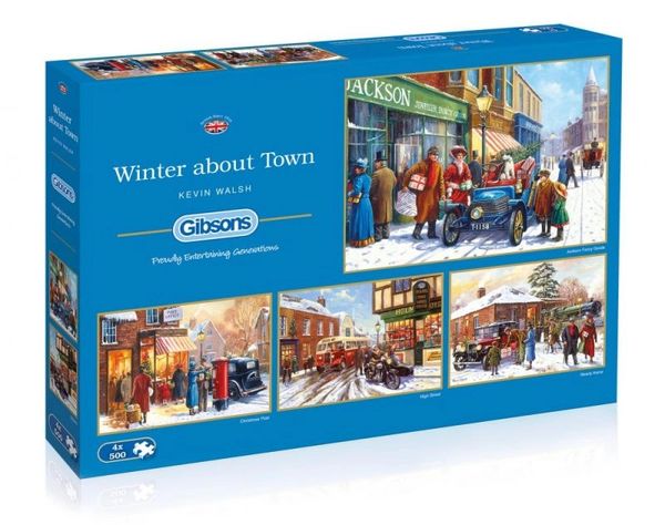 Winter About Town 4x500pce Puzzle