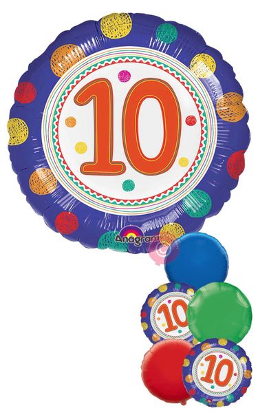 Spotty Birthday 10 Balloon