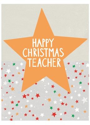 Gold Foil Happy Christmas Teacher JX1914