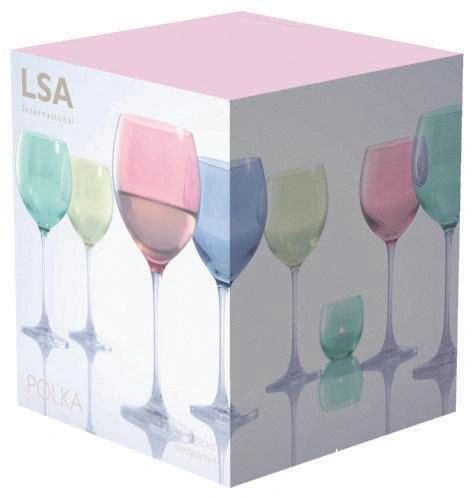 LSA Polka Wine Glass x 4 400ml