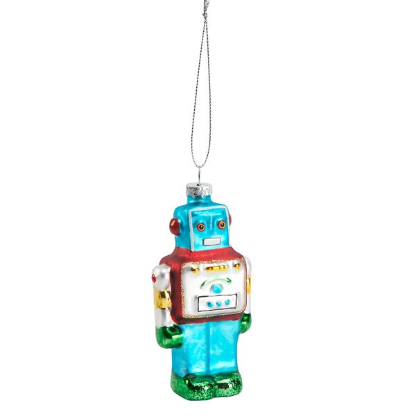 Retro Robot Glass Decoration