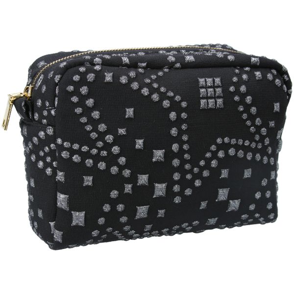 Jacquard Cosmetic Pouch 23cm - Silver Star