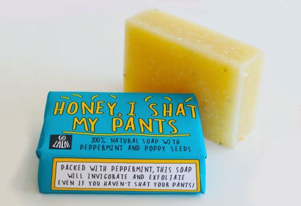 Honey I Shat My Pants - Peppermint & Poppy Seeds Soap