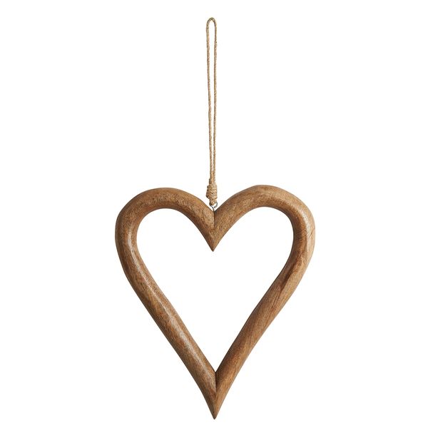 Carved Large Wooden Open Heart