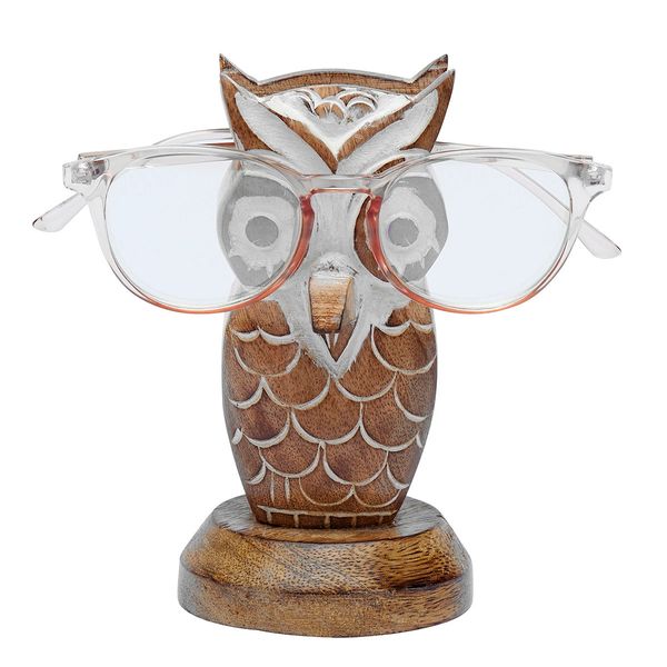 Wise old owl glasses holder