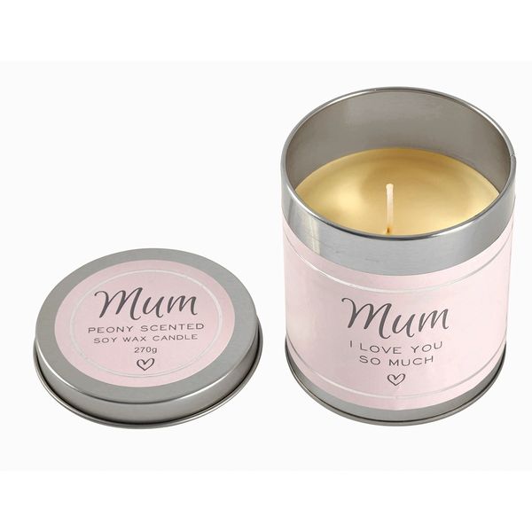 Mum soy wax candle in tin