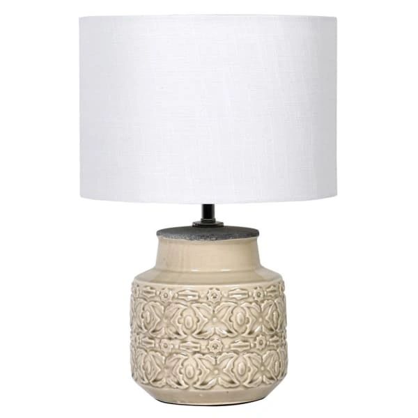 Patterned Lamp with Shade