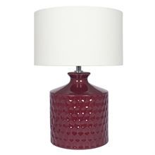 2 types - Textured Table Lamp with shade - choose colour